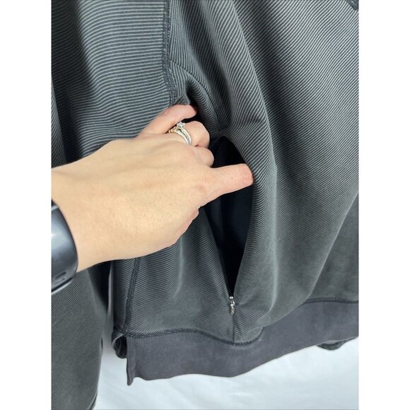 Lululemon After Asan Striped Pullover Womens Size 12 Kangaroo Pockets Cozy - Picture 5 of 11